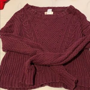 Maroon cropped sweater